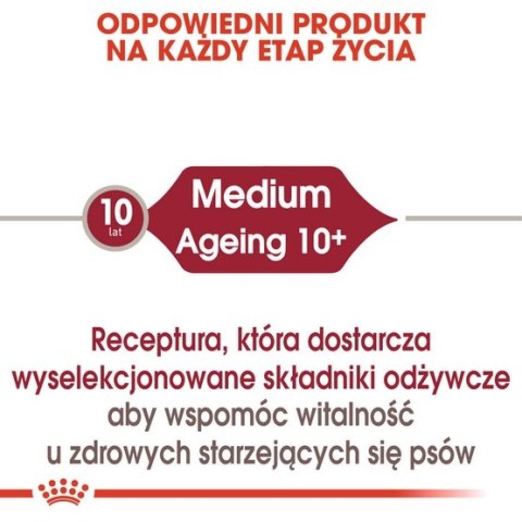 Royal Canin Medium Ageing 10+ karma mokra w sosie dla psów dojrzałych po 10 roku życia, ras średnich saszetka 140g Royal Canin Medium Ageing 10+ karma mokra w sosie dla psów dojrzałych po 10 roku życia, ras średnich saszetka 140g