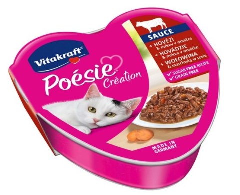 Vitakraft Poesie sos wołowina z marchewką tacka 85g Vitakraft Poesie sos wołowina z marchewką tacka 85g