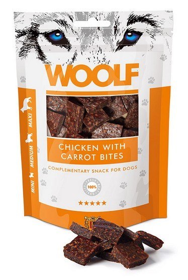 Woolf Chicken With Carrot Bites 100g Woolf Chicken With Carrot Bites 100g