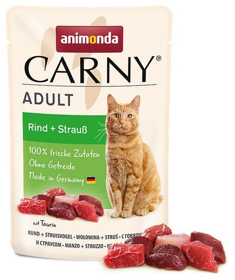 Animonda Carny Adult Wołowina + Struś saszetka 85g Animonda Carny Adult Wołowina + Struś saszetka 85g