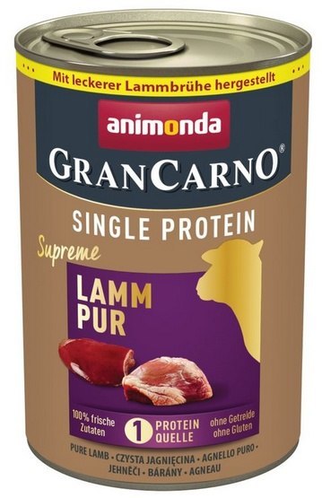 Animonda GranCarno Single Protein Jagnięcina puszka 400g Animonda GranCarno Single Protein Jagnięcina puszka 400g