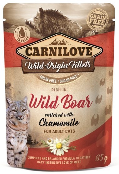Carnilove Cat Wild Boar & Chamomile - dzik i rumianek saszetka 85g Carnilove Cat Wild Boar & Chamomile - dzik i rumianek saszetka 85g