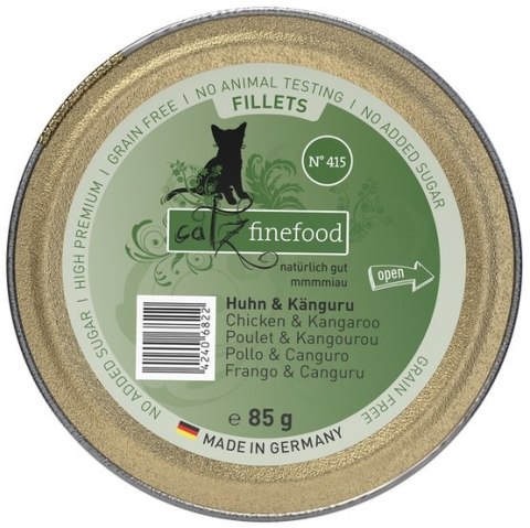 Catz Finefood Filety N.415 Kurczak/Kangur tacka 85g Catz Finefood Filety N.415 Kurczak/Kangur tacka 85g