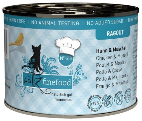 Catz Finefood Ragout N.613 Kurczak i Omułek puszka 190g Catz Finefood Ragout N.613 Kurczak i Omułek puszka 190g