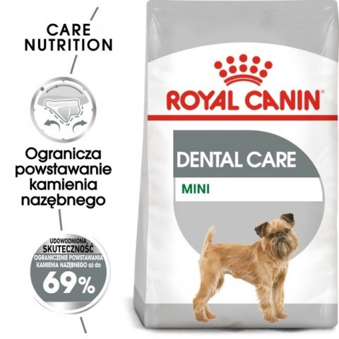 Royal Canin Mini Dental Care karma sucha dla psów dorosłych, ras małych, redukująca powstawanie kamienia nazębnego 1kg Royal Canin Mini Dental Care karma sucha dla psów dorosłych, ras małych, redukująca powstawanie kamienia nazębnego 1kg