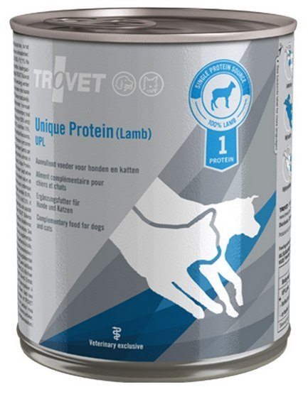 Trovet Unique Protein UPL Jagnięcina dla psa i kota puszka 800g Trovet Unique Protein UPL Jagnięcina dla psa i kota puszka 800g