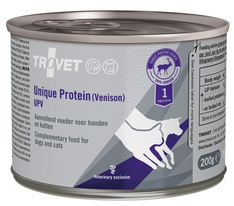 Trovet Unique Protein UPV Dziczyzna dla psa i kota puszka 200g Trovet Unique Protein UPV Dziczyzna dla psa i kota puszka 200g