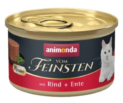Animonda vom Feinsten Cat Adult Mus Wołowina + Kaczka puszka 85g Animonda vom Feinsten Cat Adult Mus Wołowina + Kaczka puszka 85g