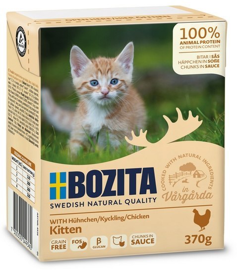 Bozita z Kurczakiem dla kociąt - kawałki w sosie kartonik 370g Bozita z Kurczakiem dla kociąt - kawałki w sosie kartonik 370g
