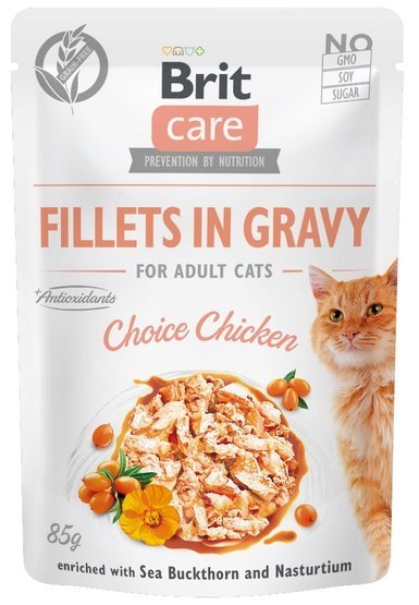 Brit Care Cat Fillets In Gravy Choice Chicken saszetka 85g Brit Care Cat Fillets In Gravy Choice Chicken saszetka 85g