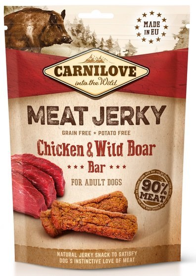 Carnilove Dog Jerky Chicken & Wild Boar Bar - kurczak i dzik 100g Carnilove Dog Jerky Chicken & Wild Boar Bar - kurczak i dzik 100g