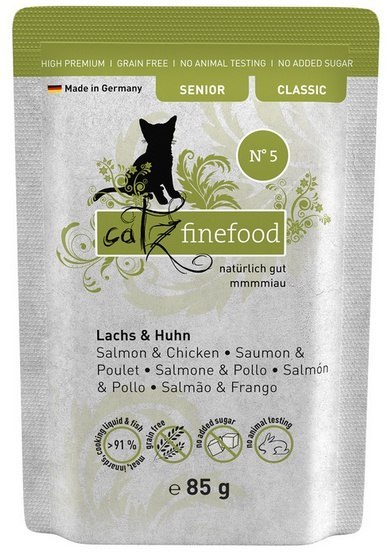 Catz Finefood Classic Senior N.05 Łosoś i kurczak saszetka 85g Catz Finefood Classic Senior N.05 Łosoś i kurczak saszetka 85g