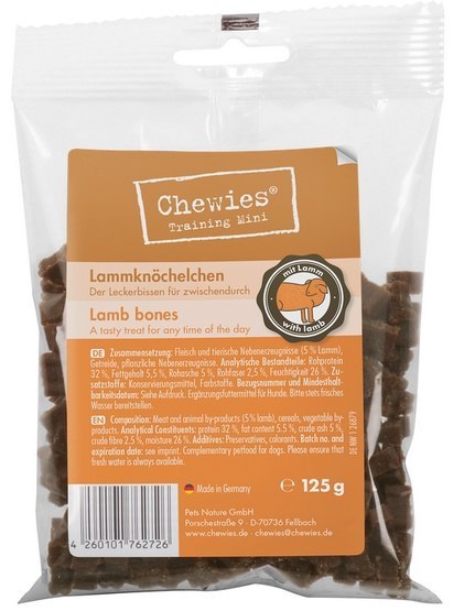 Chewies Goodies (Training) Kosteczki Mini Jagnięcina 125g Chewies Goodies (Training) Kosteczki Mini Jagnięcina 125g