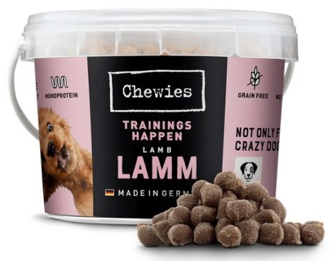 Chewies Trainings-Happen Jagnięcina monobiałkowe, bezzbożowe wiaderko 300g Chewies Trainings-Happen Jagnięcina monobiałkowe, bezzbożowe wiaderko 300g