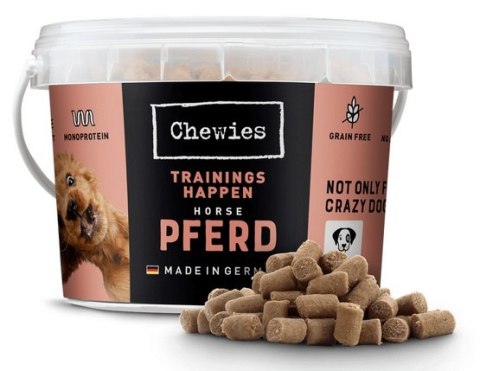Chewies Trainings-Happen Konina monobiałkowe, bezzbożowe wiaderko 300g Chewies Trainings-Happen Konina monobiałkowe, bezzbożowe wiaderko 300g