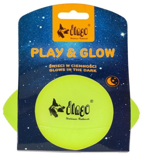 Dingo Zabawka dla psa - Piłka świecąca Play & Glow 14x8cm Dingo Zabawka dla psa - Piłka świecąca Play & Glow 14x8cm
