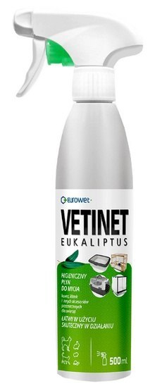 Eurowet Vetinet płyn do kuwet i klatek 500ml Eurowet Vetinet płyn do kuwet i klatek 500ml