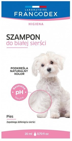 Francodex Szampon do białej sierści saszetka 20ml Francodex Szampon do białej sierści saszetka 20ml