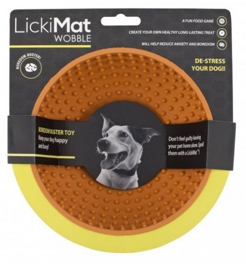 LickiMat Wobble Miska głęboka Jeżyk miękka pomarańczowa LickiMat Wobble Miska głęboka Jeżyk miękka pomarańczowa