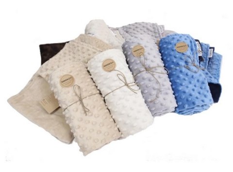 MIMIKO Pets Kocyk Minky-Dot 100x75cm jasny beż / brąz MIMIKO Pets Kocyk Minky-Dot 100x75cm jasny beż / brąz