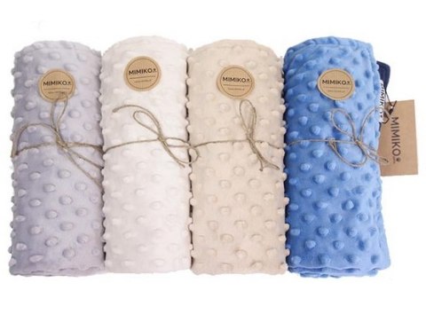 MIMIKO Pets Kocyk Minky-Dot 100x75cm jasny beż / brąz MIMIKO Pets Kocyk Minky-Dot 100x75cm jasny beż / brąz