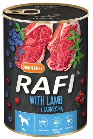 Rafi Pies Jagnięcina puszka 400g Rafi Pies Jagnięcina puszka 400g