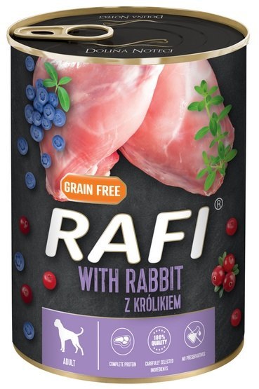 Rafi Pies Królik puszka 400g Rafi Pies Królik puszka 400g