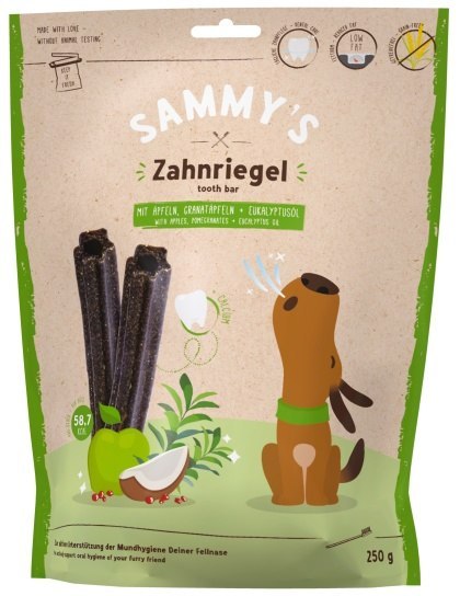 Sammy's Tooth Bar Dental Snack Jabłko i granat 250g Sammy's Tooth Bar Dental Snack Jabłko i granat 250g