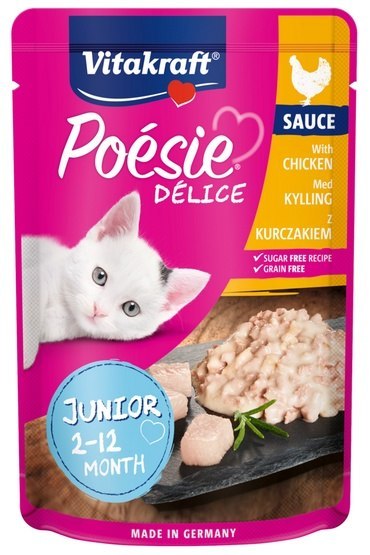 Vitakraft Poesie Deli Sauce Junior kurczak saszetka 85g Vitakraft Poesie Deli Sauce Junior kurczak saszetka 85g
