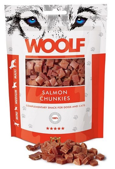 Woolf Soft Salmon Chunkies 100g Woolf Soft Salmon Chunkies 100g