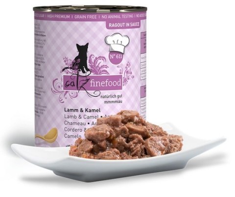 Catz Finefood Ragout N.611 Jagnięcina i Wielbłąd puszka 380g Catz Finefood Ragout N.611 Jagnięcina i Wielbłąd puszka 380g