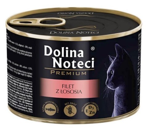 Dolina Noteci Premium Kot Filet z łososia puszka 185g Dolina Noteci Premium Kot Filet z łososia puszka 185g
