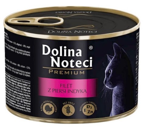 Dolina Noteci Premium Kot Filet z piersi indyka puszka 185g Dolina Noteci Premium Kot Filet z piersi indyka puszka 185g