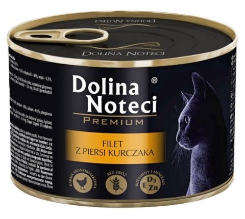 Dolina Noteci Premium Kot Filet z piersi kurczaka puszka 185g Dolina Noteci Premium Kot Filet z piersi kurczaka puszka 185g