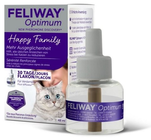 Feliway Optimum - kocie feromony Wkład uzupełniający 48ml (30 dni) Feliway Optimum - kocie feromony Wkład uzupełniający 48ml (30 dni)