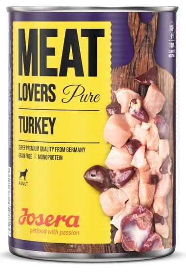 Josera Meat Lovers Pure Indyk puszka 400g Josera Meat Lovers Pure Indyk puszka 400g