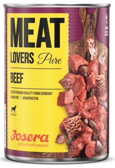 Josera Meat Lovers Pure Wołowina puszka 400g Josera Meat Lovers Pure Wołowina puszka 400g