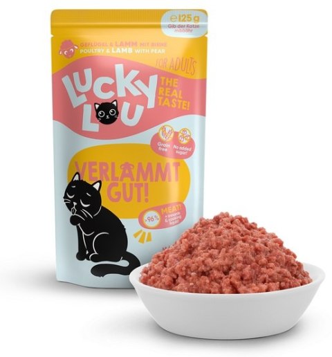 Lucky Lou Lifestage Adult Drób i jagnięcina saszetka 125g Lucky Lou Lifestage Adult Drób i jagnięcina saszetka 125g