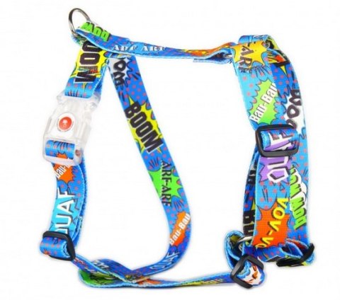 Matteo Szelki Guard LED 25mm graffiti niebieskie Matteo Szelki Guard LED 25mm graffiti niebieskie