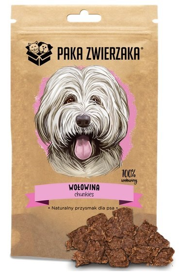 Paka Zwierzaka Chunkies Wołowina 100% 70g Paka Zwierzaka Chunkies Wołowina 100% 70g