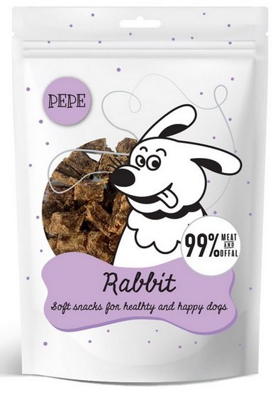 Paka Zwierzaka PEPE Mini Chunkies Rabbit (królik) 70g Paka Zwierzaka PEPE Mini Chunkies Rabbit (królik) 70g