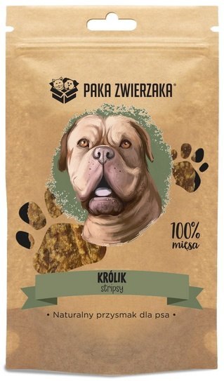 Paka Zwierzaka Stripsy Królik 100% 70g Paka Zwierzaka Stripsy Królik 100% 70g