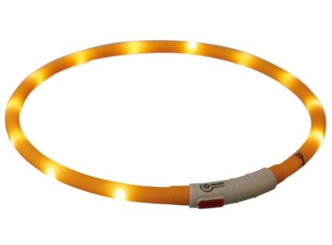 Trixie Opaska LED USB silikonowa XS-XL 70/1cm pomarańczowa Trixie Opaska LED USB silikonowa XS-XL 70/1cm pomarańczowa
