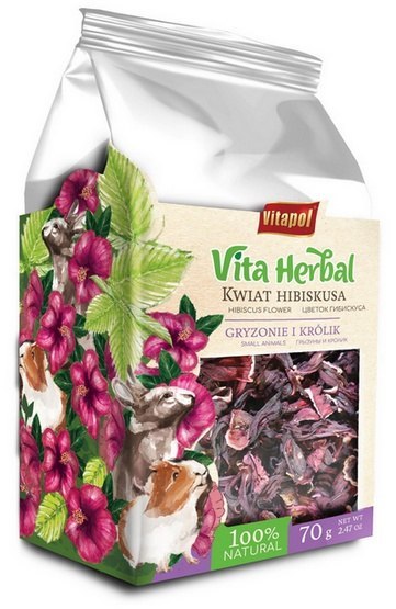 Vitapol Vita Herbal Kwiat hibiskusa dla gryzoni i królika 70g Vitapol Vita Herbal Kwiat hibiskusa dla gryzoni i królika 70g