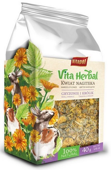 Vitapol Vita Herbal Kwiat nagietka suszony dla gryzoni i królika 40g Vitapol Vita Herbal Kwiat nagietka suszony dla gryzoni i królika 40g