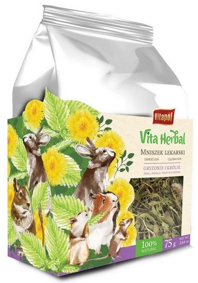 Vitapol Vita Herbal Mniszek lekarski ziele dla gryzoni i królika 75g Vitapol Vita Herbal Mniszek lekarski ziele dla gryzoni i królika 75g